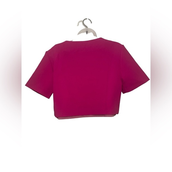 Amanda Uprichard Pink Crop Blouse Size Large – Sample Sale, New Without Tags - Picture 5 of 5